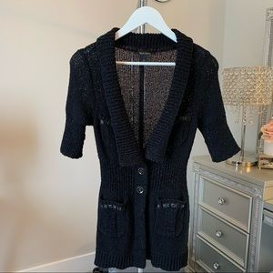 White House| Black Market Black cardigan Size S